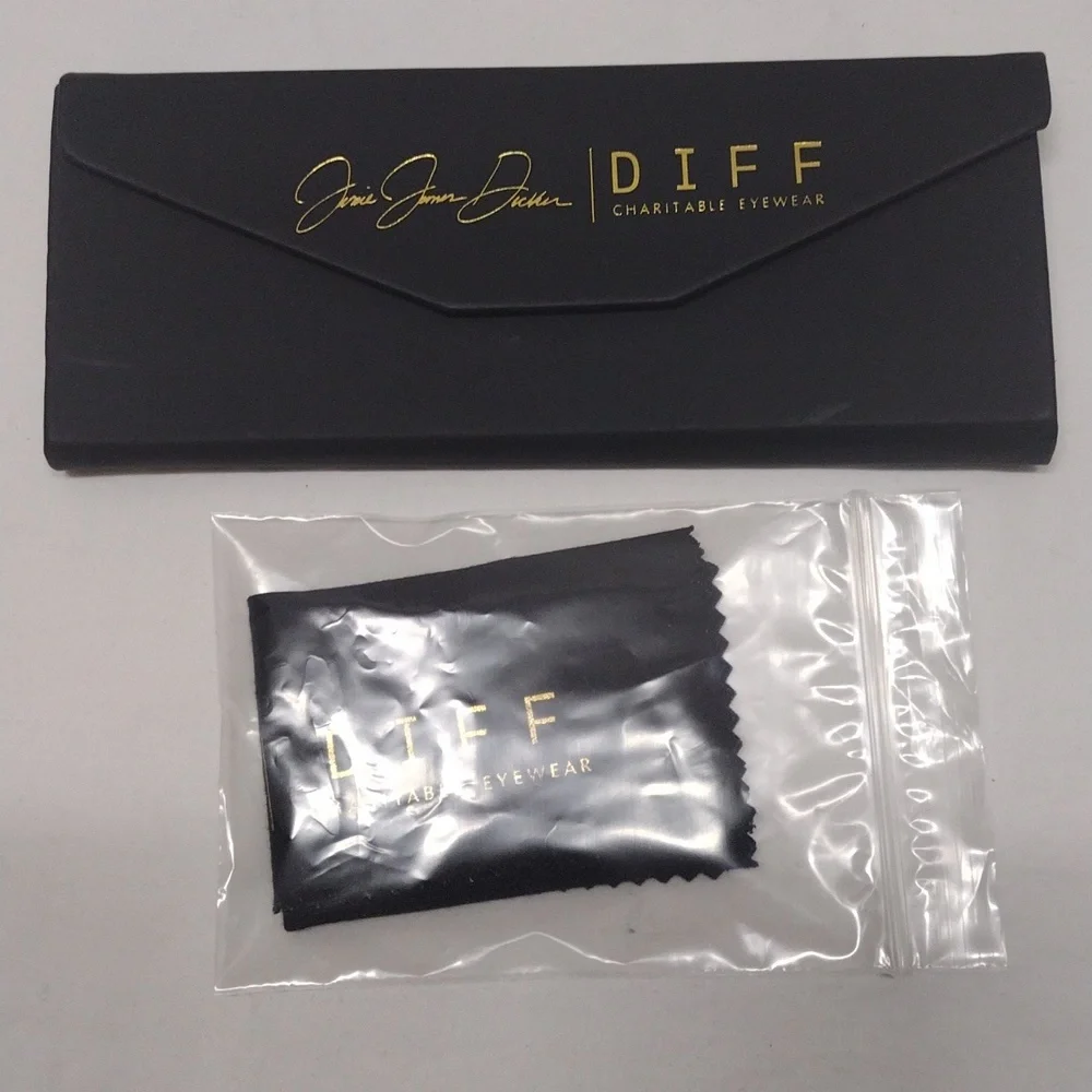 Diff Charitable Black Eyewear Cleaning Cloth Foldable Triangle Case Only EC#43 - Picture 11 of 12